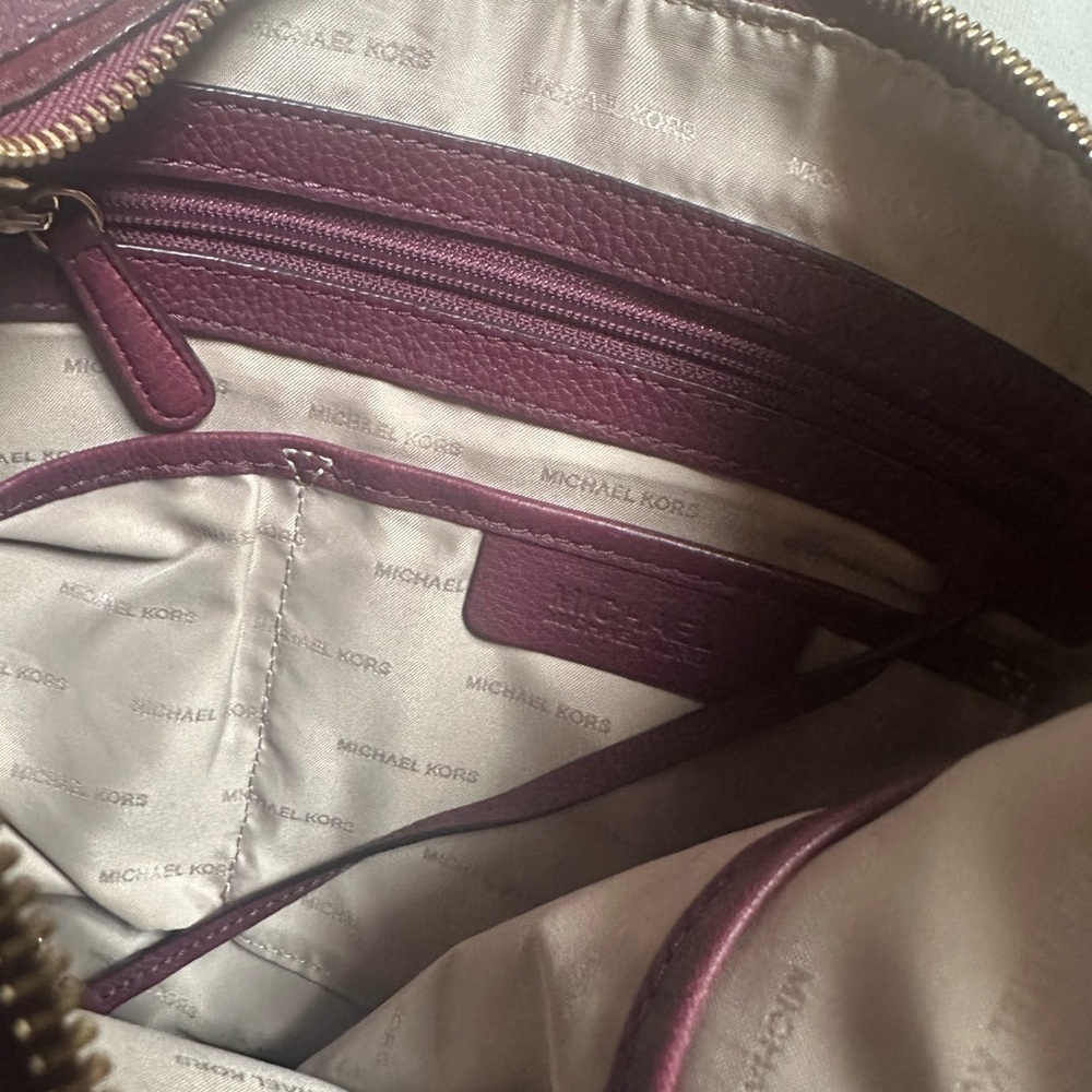 Michael Kors Red Studded Hobo Bag - Picture 6 of 7